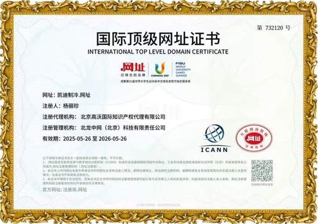 国际顶级网址证书